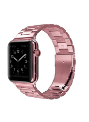 Stainless Steel Replacement Strap for Apple Watch 44mm, Pink