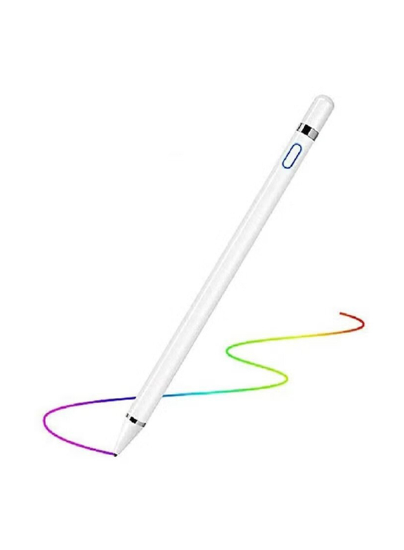 Fine Point Digital Active Stylus Pen for Touch Screens iPhone/iPad/Other Tablets, White