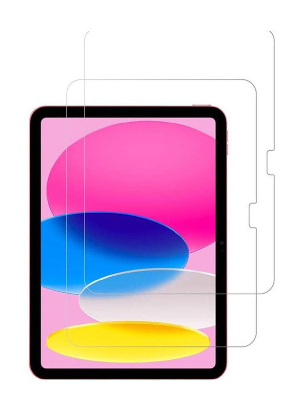 HYX Apple iPad (10th Generation) HD Full Coverage Tempered Glass Screen Protector, 2 Pieces, Clear