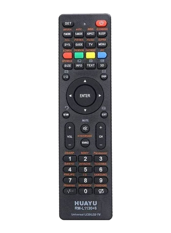 Huayu Universal Remote Control for All LCD/LED/Plasma TV, Black