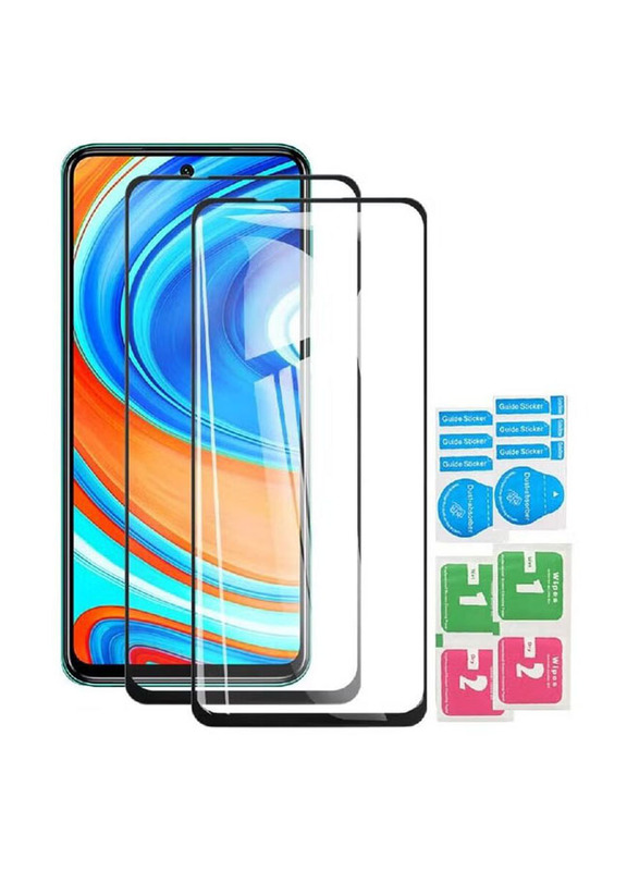 Xiaomi Redmi Note 9 Pro Mobile Phone Tempered Glass Screen Protector, 2 Piece, Clear