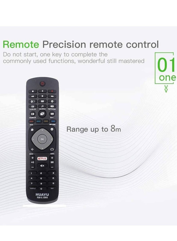 Huayu Remote Control for Phillips LED/LCD/TVs, Black