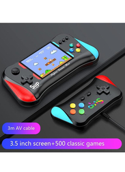 Sup Handheld Retro Game Console with 500 Classical Games, 3.5 Inch, Black