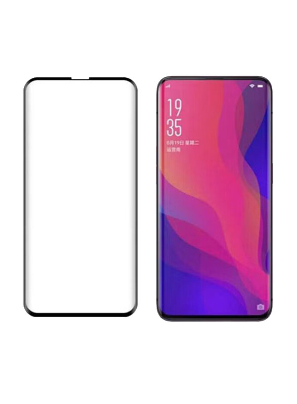 

Generic Oppo Find X Curved Tempered Glass Screen Protector, Clear/Black