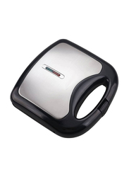 Arabest 2 Slice Non-Stick Grill & Sandwich Maker, Black/Silver