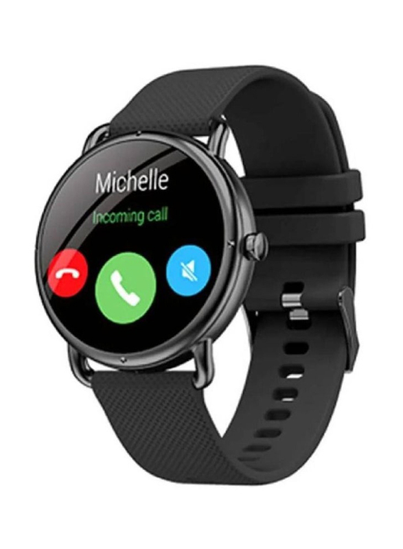 46mm Smart Health Tracker Smartwatch with Blood Oxygen, Heart Rate Monitoring, Long Standby & Bluetooth, Black