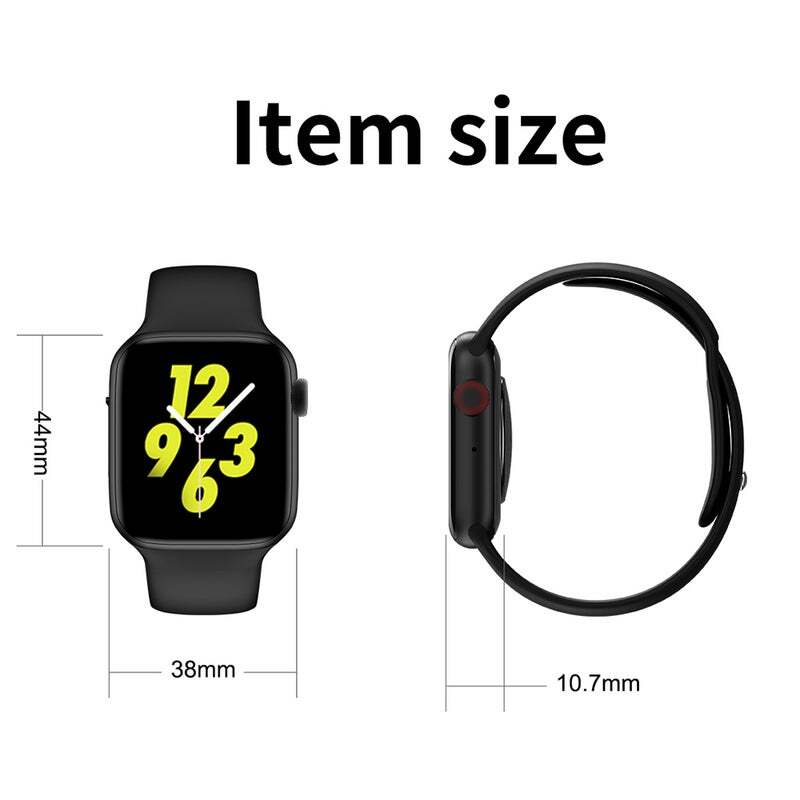 W34 Intelligent Waterproof Smartwatch, Black