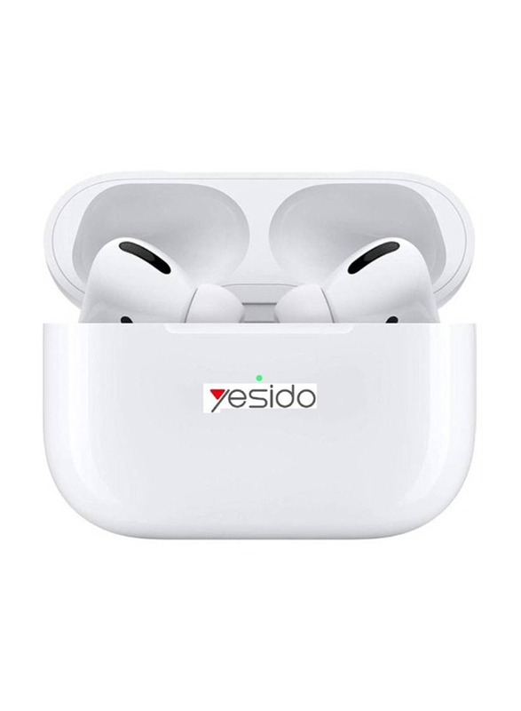 Yesido Wireless Bluetooth In-Ear Earbuds with Charging Case, White