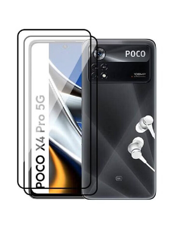 

Generic Xiaomi Poco X4 Pro 5G Easy to Install Full Coverage HD Anti-Scratch Anti-Fingerprint Tempered Glass Screen Protector, Clear, 2 Pieces