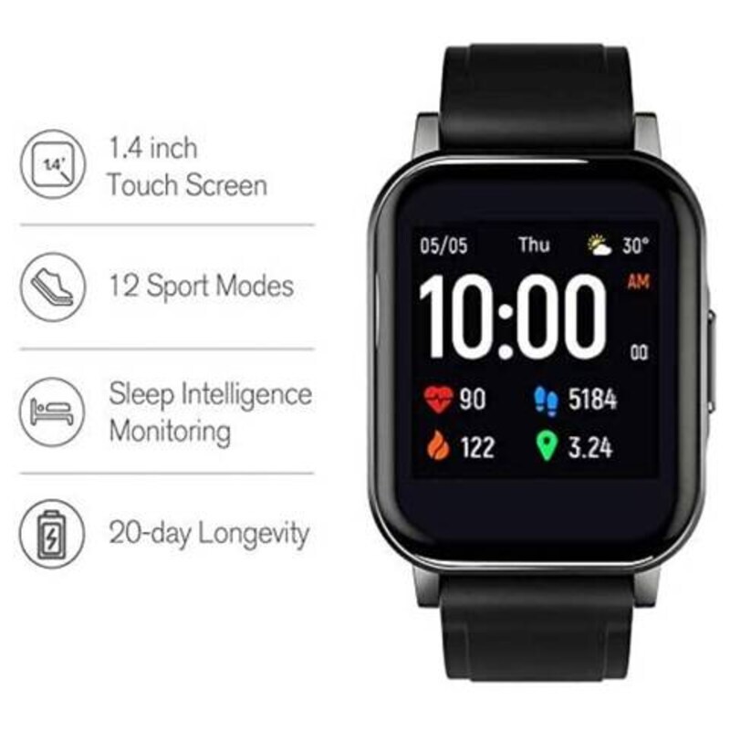Bluetooth Water Resistant Smartwatch, Black