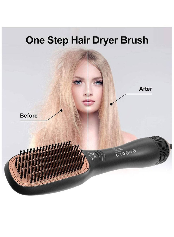 Arabest 3-in-1 Professional Salon Styler Volumizer Brush, Black