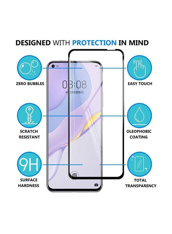 Huawei Nova 7 Protective 5D full Glue Glass Screen Protector, Clear