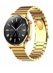 Haino Teko Germany Full Touch Screen Stainless Steel Bluetooth Call IP68 Waterproof Smartwatch, Gold