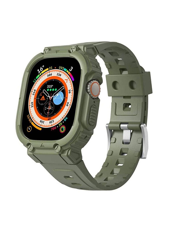 

ICS Protective Shockproof Band with Bumper Rugged for Apple Watch Ultra 49mm, Green