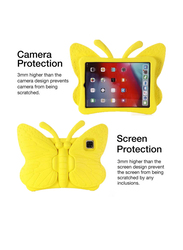 Apple iPad Air 4th Gen 10.9-inch 2020 / iPad Pro 11 2020 / 2018 Kids Butterfly EVA Foam Shockproof Lightweight Tablet Case Cover, Yellow