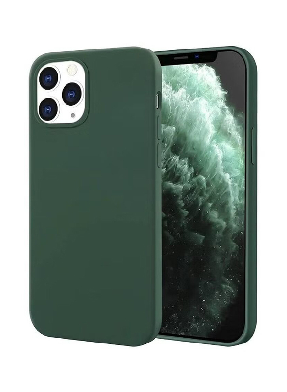 Apple iPhone 12 Pro Max Silicone Slim Soft Protective Mobile Phone Case Cover, Green