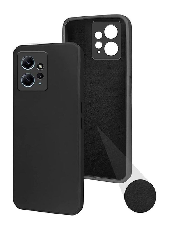 Olliwon Xiaomi Redmi Note 12 4G Protective Shockproof Camera Protection Soft Silicone Mobile Phone Back Case Cover, Black