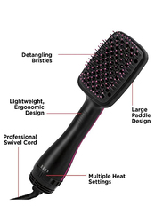 Professional Multi-Function One-Step Hair Dryer and Styler, Black