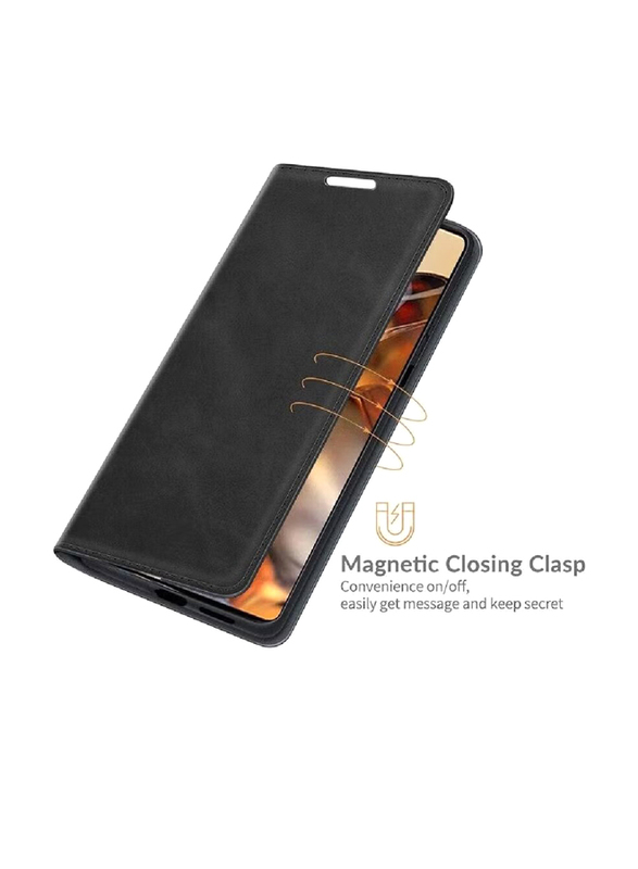 OnePlus Nord CE 2 Lite Protective Flip Leather Book Mobile Phone Case Cover, Black