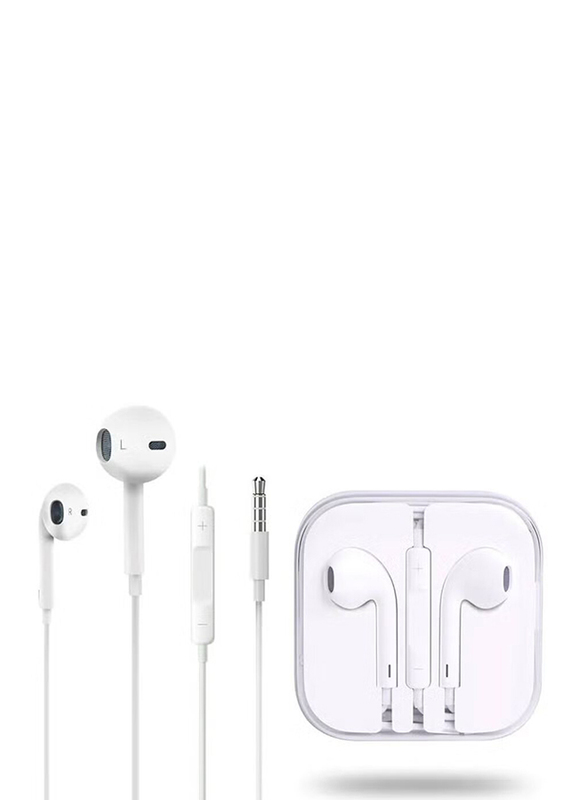 3.5 mm Jack In-Ear Stereo Earphones with Mic, White