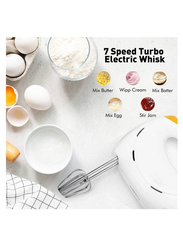 Arabest Professional Electric Handheld Food Hand Mixer, White