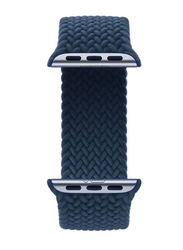 Braided Solo Loop Watch Band for Apple Watch Series 7 45mm, Blue