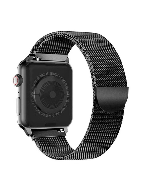 Replacement Mesh Loop Band Strap for Apple Watch 44mm, Black