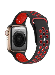 Sport Replacement Wrist Strap Band for Apple Watch 38/40mm, Black/Red