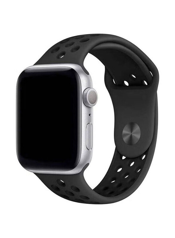 

Generic Sport Replacement Wrist Strap Band for Apple Watch 38/40mm, Black/Grey