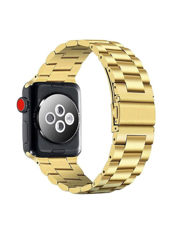 Stainless Steel Replacement Strap Band for Apple Watch 42mm, Gold