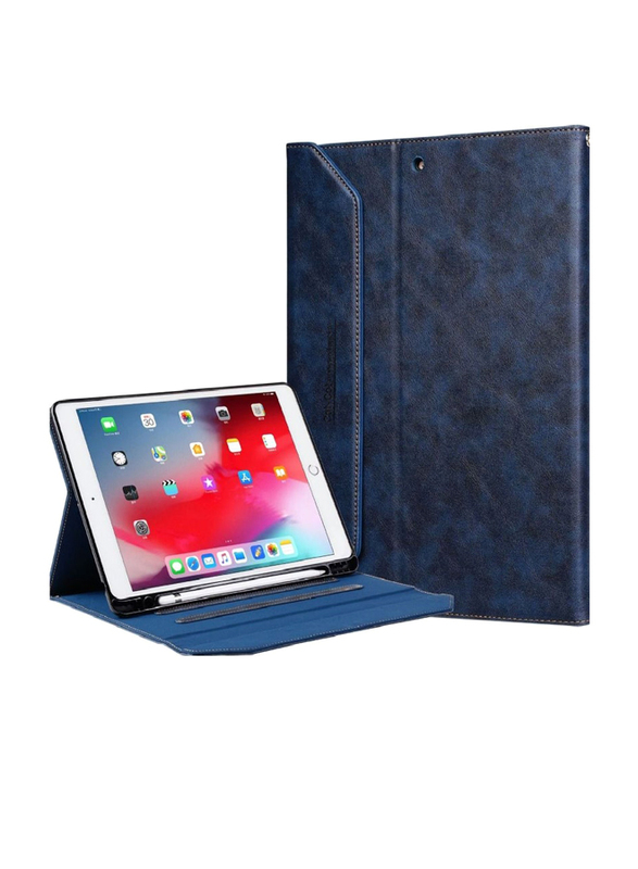 Cat-Cot Apple iPad Pro 2022 PU Leather Tablet Case with Cover with Pen Holder, Blue