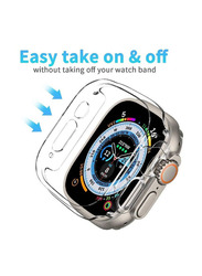 Hard PC Bumper Case All-Around Edge Shockproof Protective Cover for Apple Watch Ultra 49mm, Clear