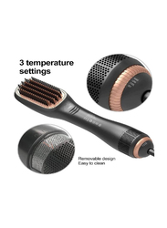 Arabest 3-in-1 Professional Hair Negative Hot Air Styling Comb Ion Blow Dryer Straightening Brush, Black