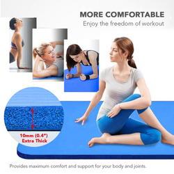 Non-Slip Closed-Cell Foaming Body Yoga Mat, Blue