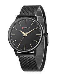 Curren Analog Watch for Women with Stainless Steel Band, Water Resistant, 2358895, Black
