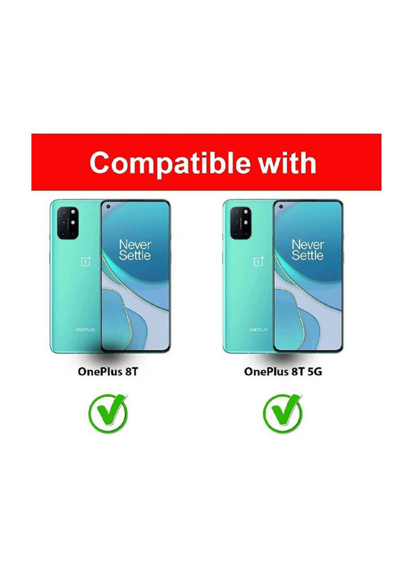 Oneplus 8t Tempered Glass Screen Protector, Clear