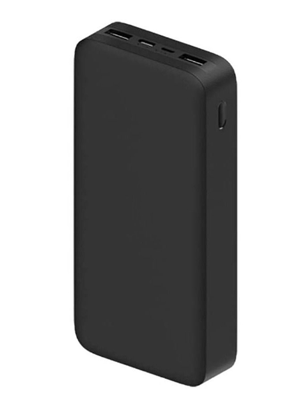 Gennext 20000mAh Dual USB Fast Charge Power Bank, Black