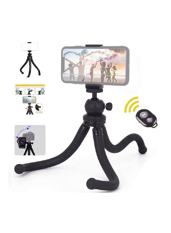 

Generic Universal Flexible Octopus Handy Tripod Stand, Black