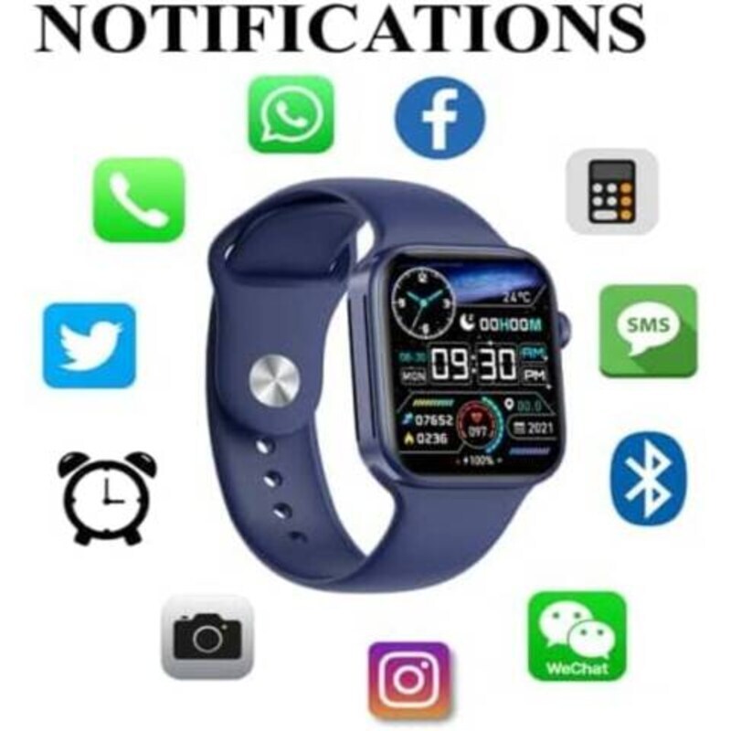 Bluetooth Full Touchscreen Smartwatch, Blue