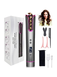 Cordless Automatic Curling Iron with LCD Display, Grey