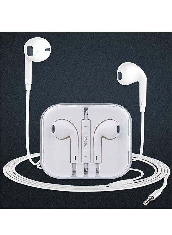 Yesido Wired In-Ear Universal Headset for Apple iPhone & Android Smartphones, White