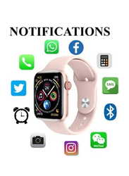 Series 7 Full Touch Screen Dual Button Crown Working Smart Watch, Pink
