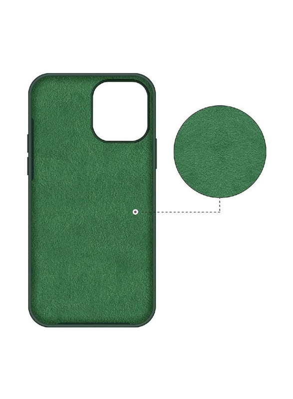 Apple iPhone 12 Pro Max Silicone Slim Soft Protective Mobile Phone Case Cover, Green