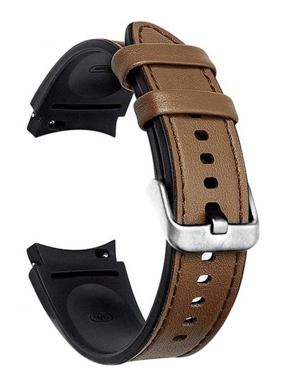 Leather Replacement Band Compatible with Galaxy 4 Watch, Brown