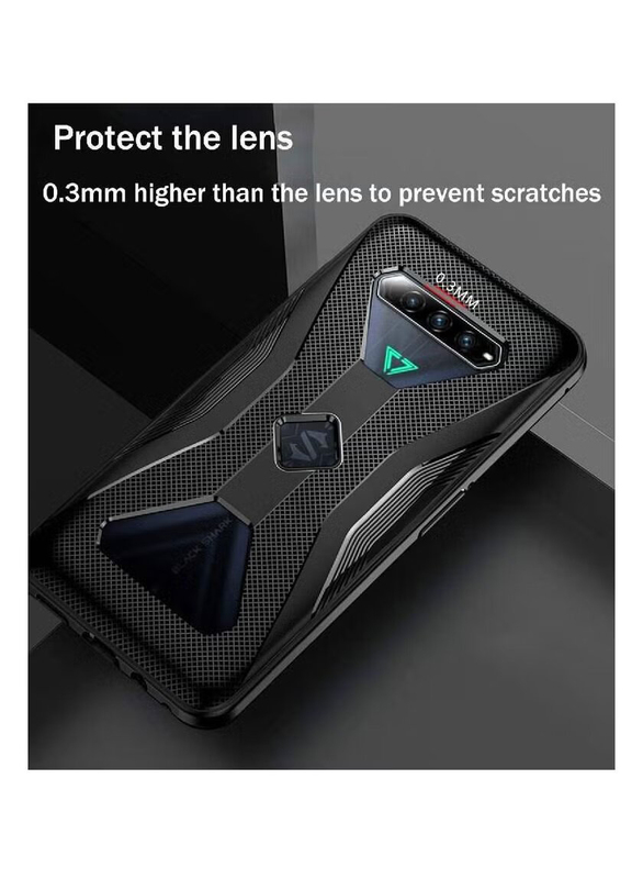 Xiaomi Black Shark 5RS Slim-Fit Anti-Scratch Shock Absorption Mobile Phone Case Cover, Black