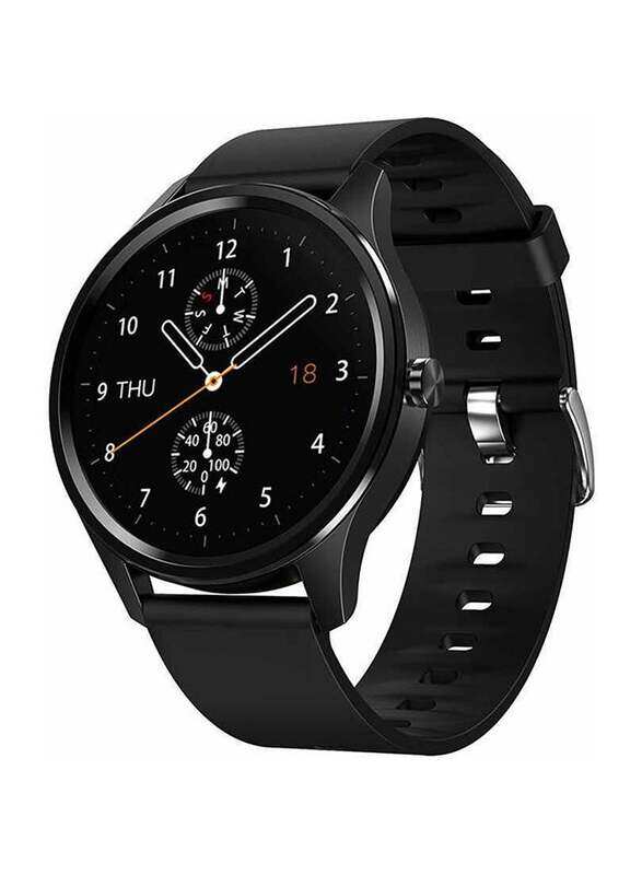 

Hyx DT55 Leather Round Wrist Smartwatch Black