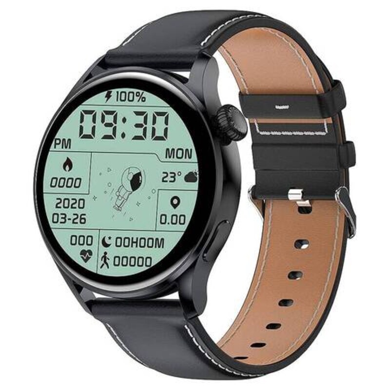 Full Touch Round Screen Bluetooth Smartwatch, Brown