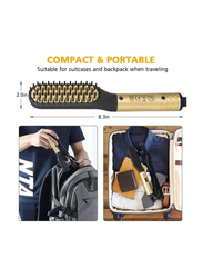 Arabest Multifunctional 30S Fast Heating and Anti-Scald Beard Hair Straightening Comb, Gold