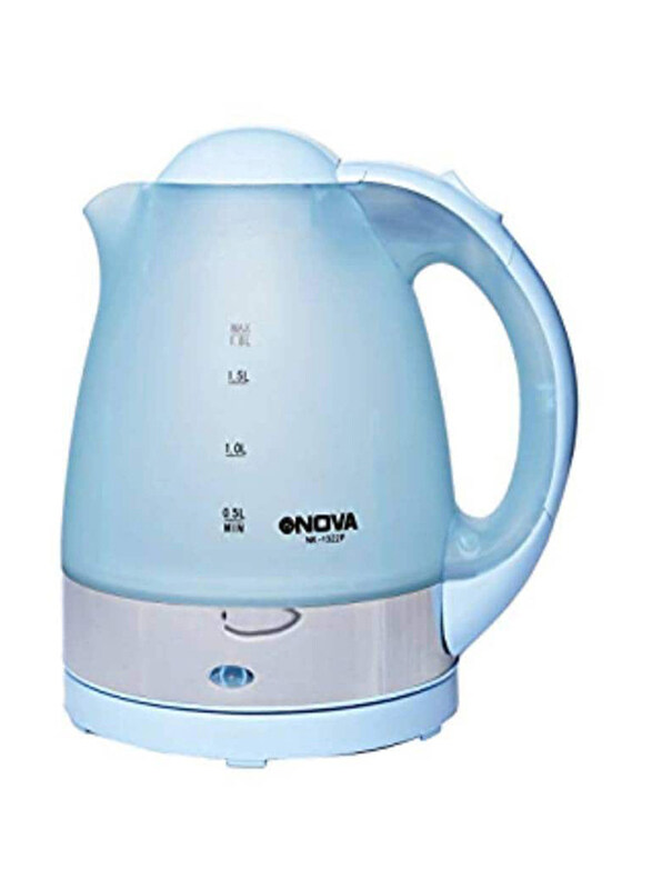 

Nova Plastic Cordless Kettle, 2200W, Blue
