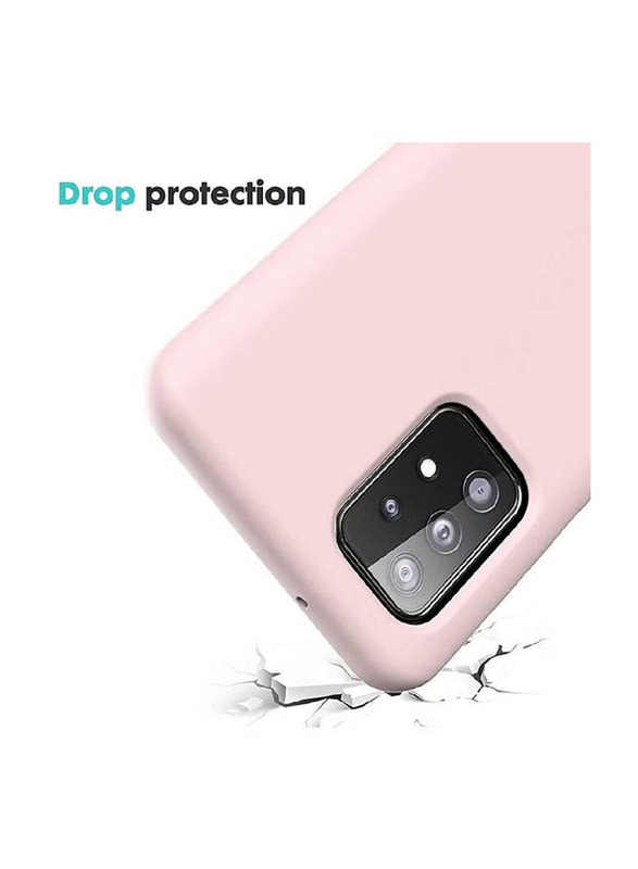 Samsung Galaxy A72 5G Silicone Gel Rubber Soft Mobile Phone Case Cover, Pink